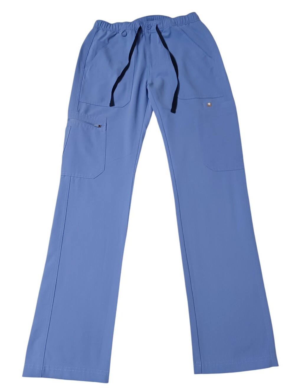 Figs XS Technical Collection Scrubs Pants Straight Leg Ceil Blue Cargo Pockets
